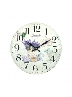 Reloj lavanda 34cm.