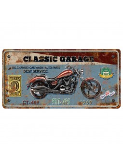 Placa pared moto