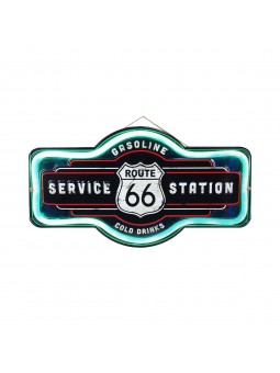 Placa pared route 66 32x58cm