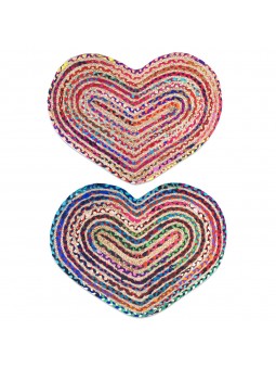 Alfombra mult.corazon 90x60