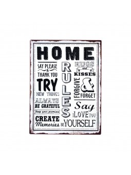 Placa pared home 25x33cm