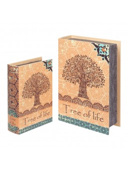 Set 2 caja libro arbol vida