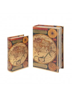 Set 2 cajas libro mundo