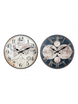 Reloj pared mundo 34cm