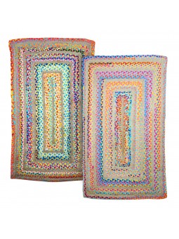 Alfombra multicolor rect90x150