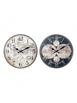 Reloj pared mundo 34cm