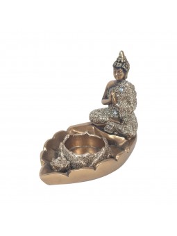 Buda sujeta velas dorado