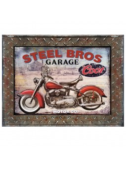Placa pared moto