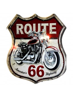 Placa pared route 66