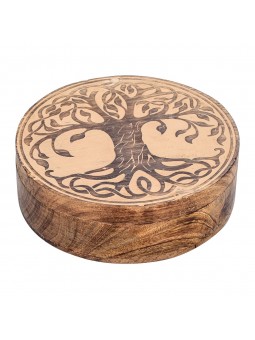 Caja redonda arbol de la vida