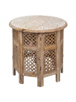 Mesa tallada base desmontable