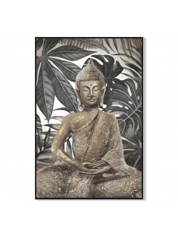 Cuadro buda fondo palmeras