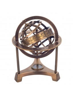 Globo armillary con br£jula 
