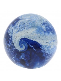 Pisapapeles vidrio ola azul 