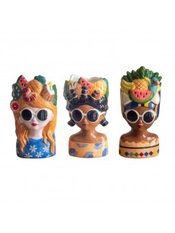 Jarron busto mujer 3 dif.