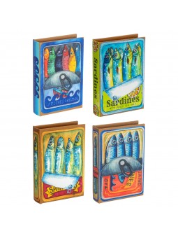 Caja libro sardinas 4 dif.