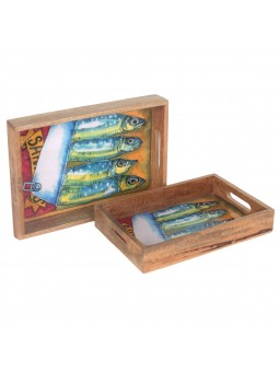 S/2 bandejas sardinas