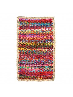 Alfombra multi con yute