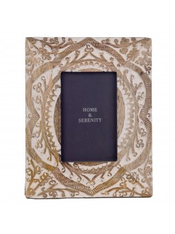 Marco foto 10x15 madera talla