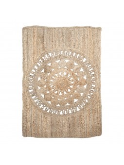 Alfombra trenzada de yute