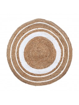 Alfombra trenzada de yute