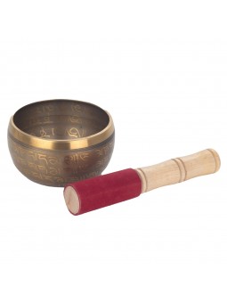 Cuenco de lat¢n con palo 