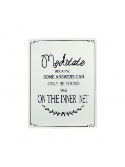 Placa pared meditate